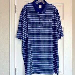 New w/o tags Callaway blue & white striped polo, size 2XL
